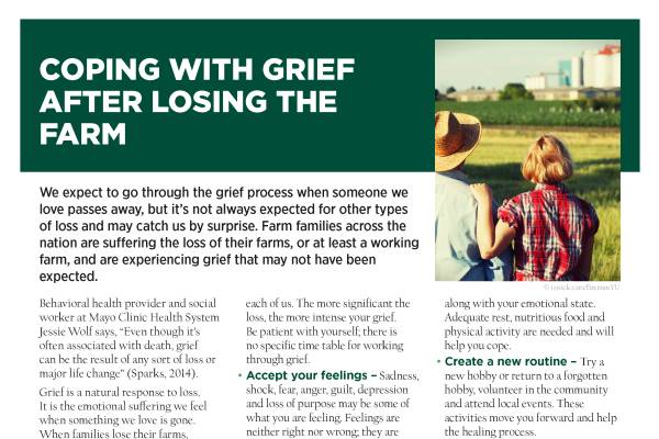 Coping With Grief After Losing The Farm - Managing Farm Stress