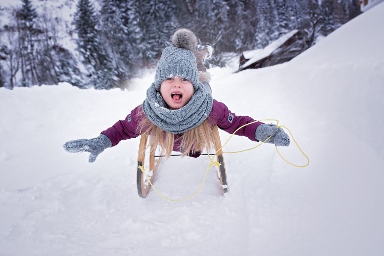 Child sledding