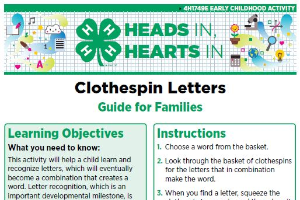 Heads In, Hearts In: Clothespin Letters