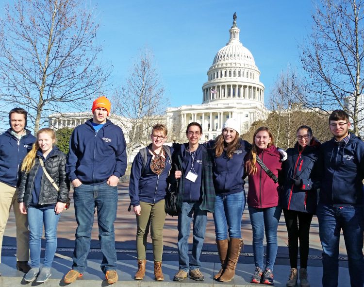 Michigan delegates at the 2019 National Youth Summit on Agri-Science.