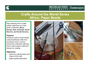 Crafts Around the World Series Africa: Paper Beads