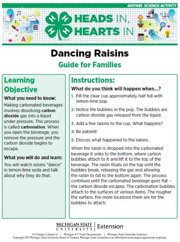 Dancing Raisins cover page.