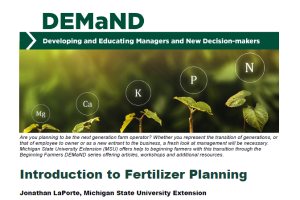 Bulletin E-3412 Introduction to Fertilizer Planning