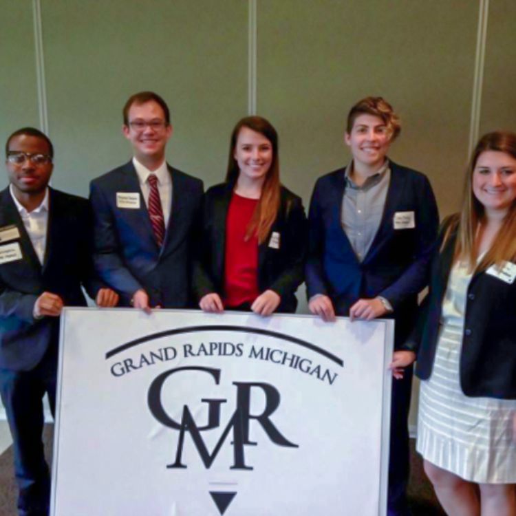 FMA student board members at an event in Grand Rapids, Michigan.