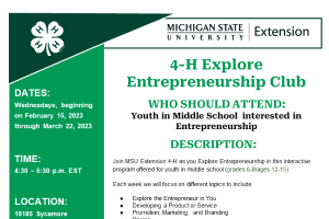 4-H Explore Entrepreneurship SPIN Club