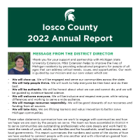 Cover of 2022 Iosco County Annual Report