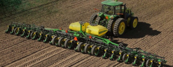 A planter being used in field
