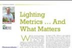 Lighting metrics... and what matters