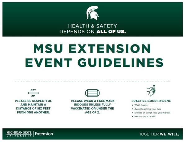 Thumbnail of event guidelines sign.