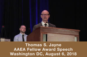T. S. Jayne receives AAEA Fellow award