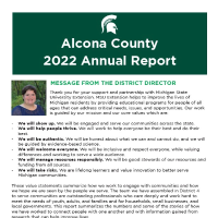 Cover of Alcona County 2022 Annual Report