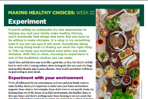Making Healthy Choices: Week 22