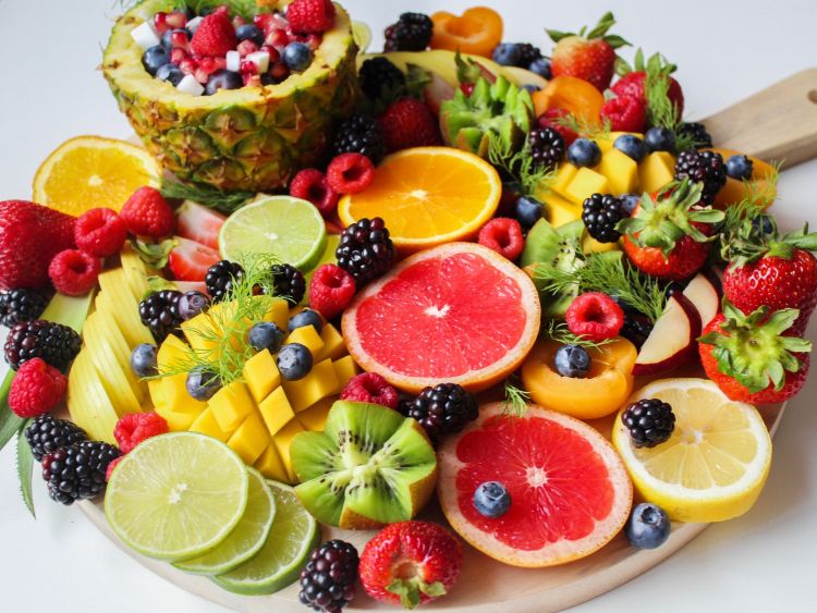 A platter of various fruits.