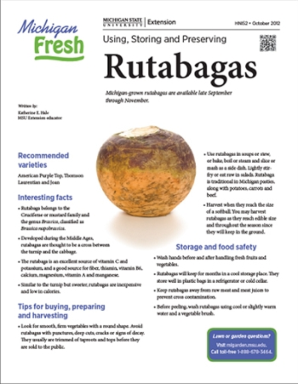 Michigan Fresh: Using, Storing, And Preserving Rutabagas (Hni52) - Msu  Extension
