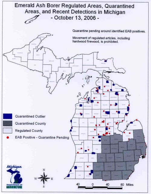 October 2006 Quarantine map.