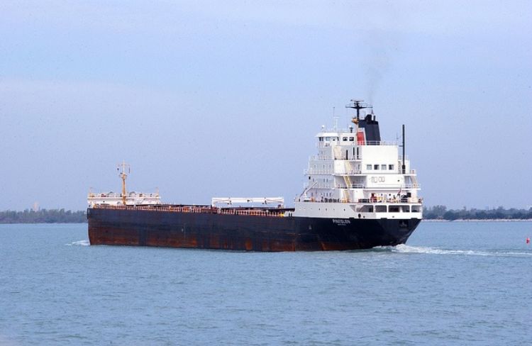 Each year, Great Lakes freighters lay up in harbors until winter passes and it's safe to venture out on the lakes. Our education schoolships also lay up over the winter. Photo: Michigan Sea Grant