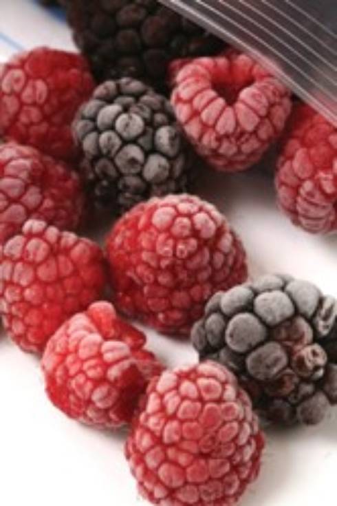 frozen raspberries and blackberries