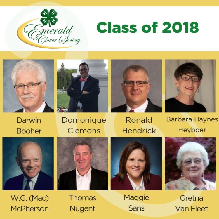 2018 Emerald Clover Society inductees.