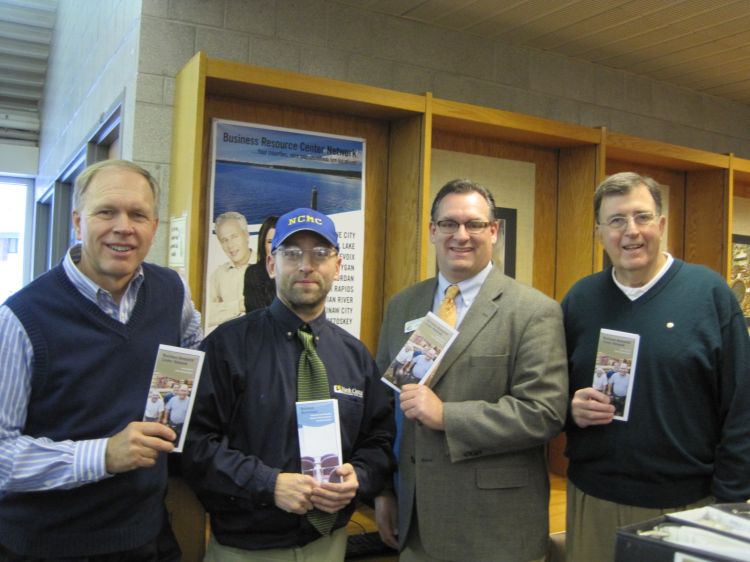 Ribbon-cutting ceremony for Business Resource Center at North Central Michigan College (NCMC) Library