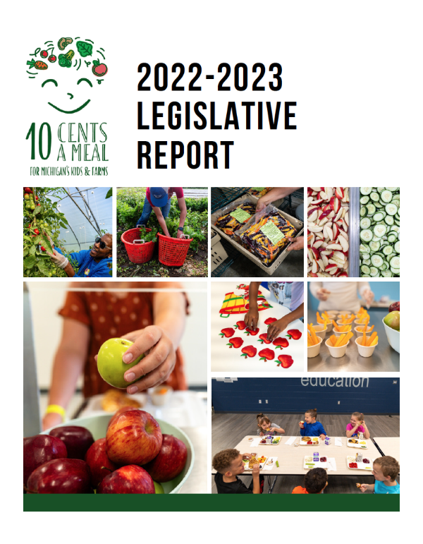Cover of the 2022-2023 10 Cents a Meal Legislative Report