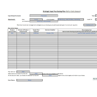 Image of strategic input purchasing plan template.