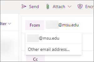 Sending from an Alternate Email Address in Spartan Mail Online (Office 365)