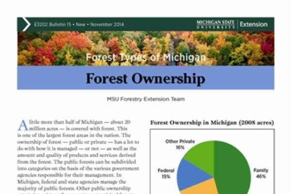 Forest Types of Michigan: Forest Ownership (E3202-15) - MSU Extension