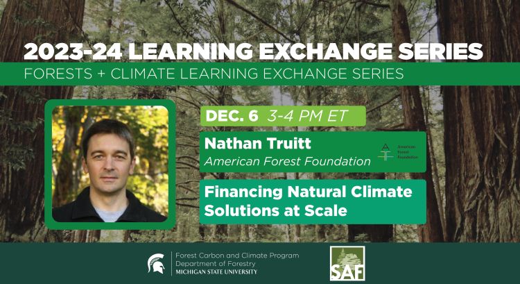 In this webinar, Nathan Truitt from the American Forest Foundation presents 