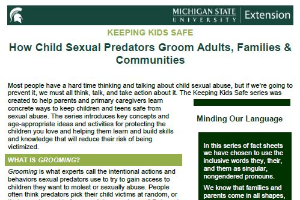 Keeping Kids Safe: How Child Sexual Predators Groom Adults, Families, and Communities