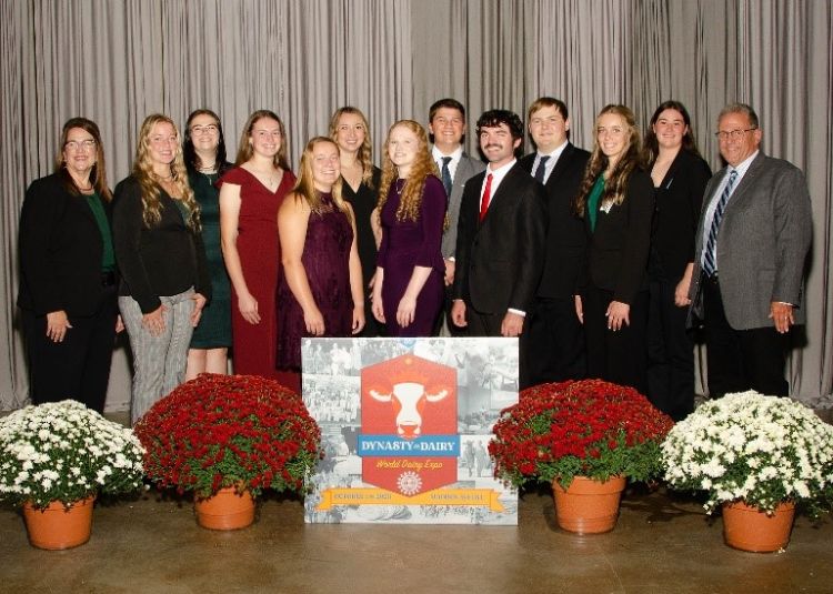 Dairy judging team standing for a photo