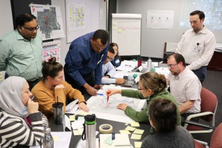 Group working together during a recent NCI training in Houston, Texas.