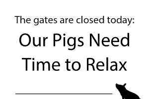 SIGN: Pig Barn Closed