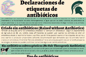 Declaraciones de etiquetas de antibióticos