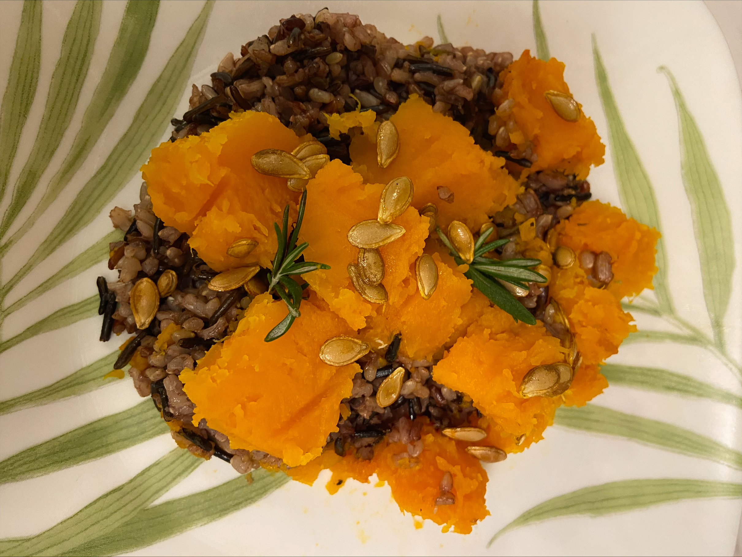 Wild rice and winter squash