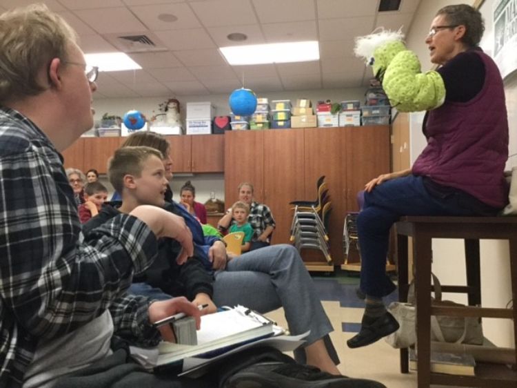 Jackie shares the importance of pollinators through puppetry.