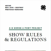 Front cover of rules booklet