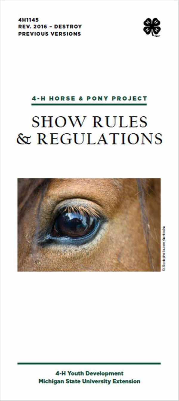 Front cover of rules booklet