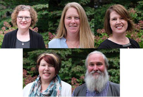 Photo left to right top row: Valerie Wright, Jennifer Whitford, Lisa Woodke, and bottom row: Leslie Siefka and Jason Smith.