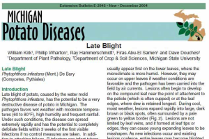 Potato late blight update and late-season recommendations for 2015