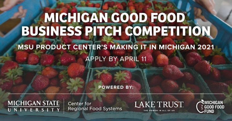 Michigan Good Food Business Pitch Competition promotional graphic.
