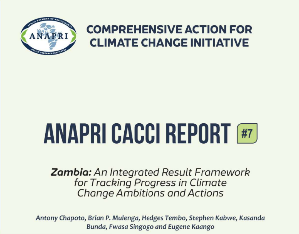 CACCI Report #7: Zambia An Integrated Results Framework and Key Performance Indicators for Climate Change Initiatives