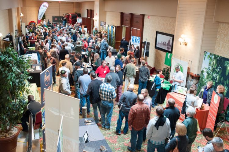 The trade show at the Great Lakes Hop and Barley Conference attracts dozens of vendors each year and the conference schedule facilitates ample time for networking.