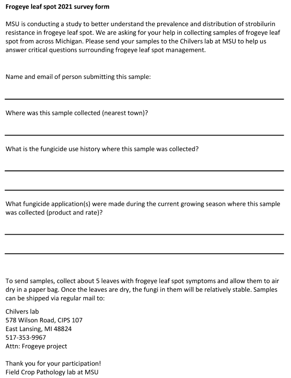 Survey form