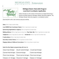 Michigan Master Naturalist Host Coordinator Application (DOC file)