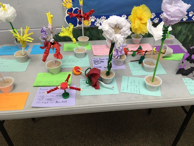 Flowers made in art class by Alcona students.