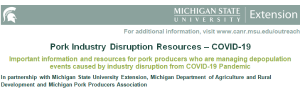 Pork Industry Disruption Resources- COVID-19