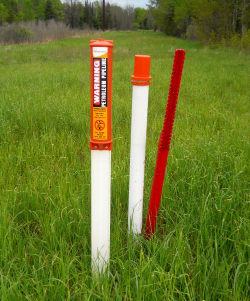 Be aware of pipelines when digging fence posts, deep tillage and earth leveling. Photo by Jim Isleib, MSU Extension.