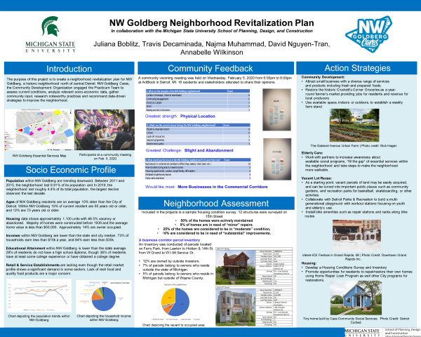 N W GOLDBERG Neighborhood Revitalization Poster