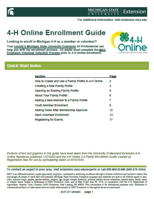 Thumbnail image of 4-H Online 2.0 Family Guide document.