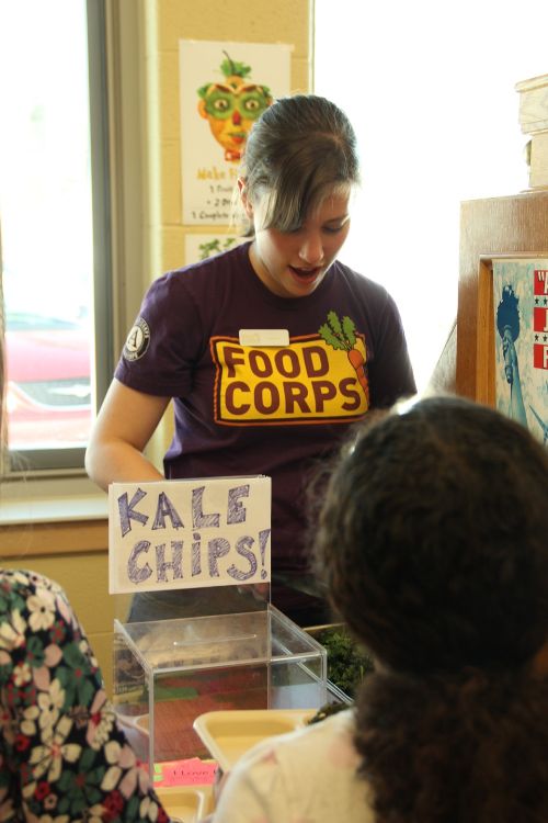 Cafeteria taste testing put on by Michigan FoodCorps.